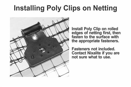 install poly clip on netting