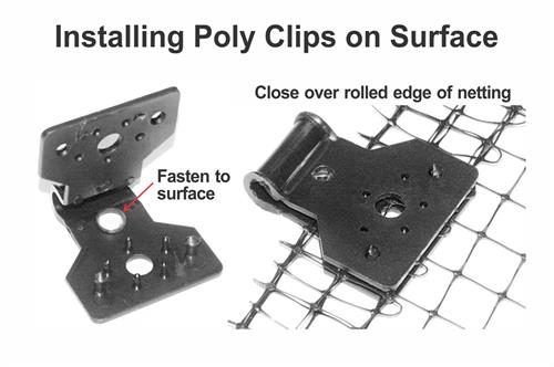 install poly clip on surface