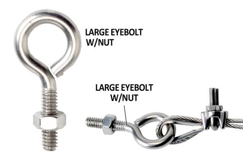 Large Eye bolt with nut example