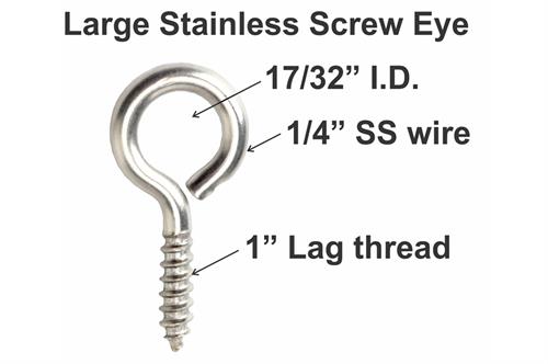 large screw eye specs