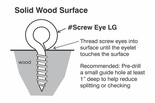 large screw eye sheet wood