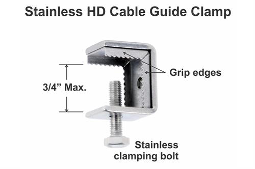 Stainless HD cable guide clamp