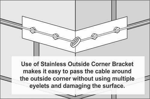 Stainless Outside Corner Bracket