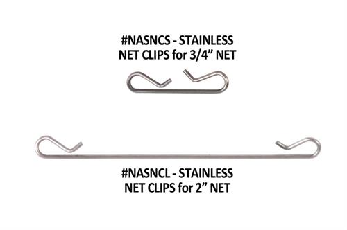 Stainless steel net clips