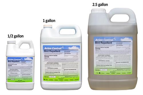 Avian Control container sizes