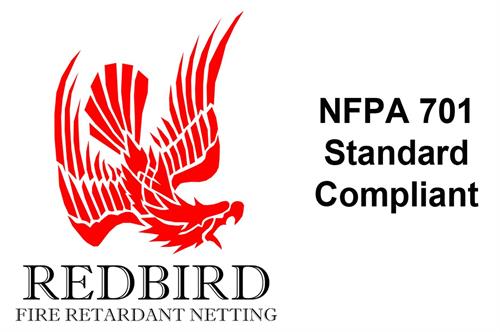 Redbird Fire Retardant Netting NFPA 701 satndard compliant