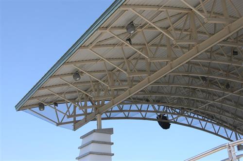 Bird Net installed under a under pavillion